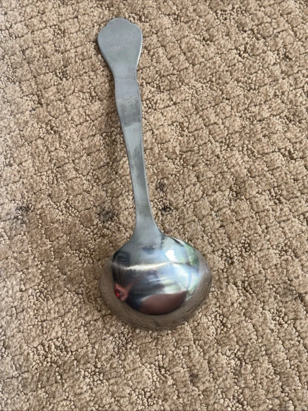 Vintage Silver-Tone Soup Ladle - Ornate Handle spoonful of comfort brand